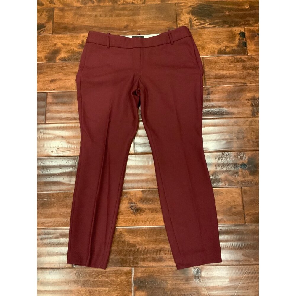 J. Crew Maroon Minnie Pants Size 6 Ankle Length Wool Blend